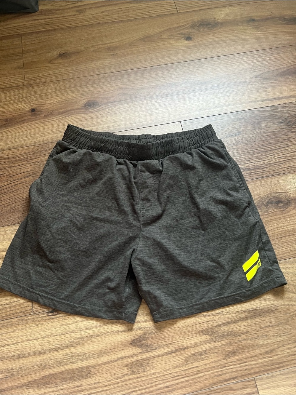Hurley Men Small Charcoal Grey Space Dye Performance Athletic Training Shorts